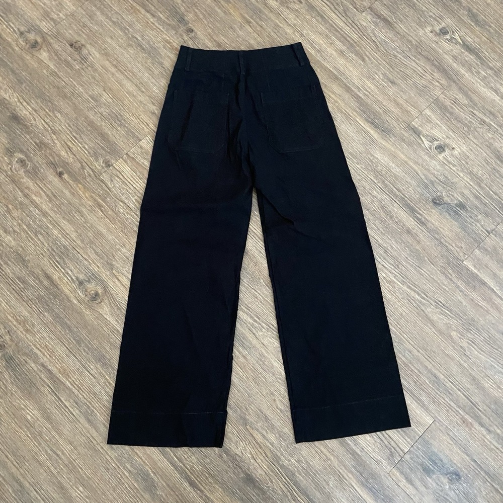 Anthropologie The Colette Crop Wide-Leg Black Pants by Maeve 25 - Picture 9 of 9